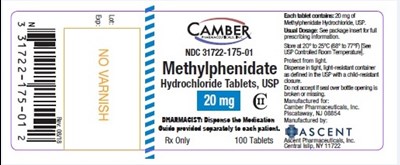 Image Description (Methylphenidate  20 mg)